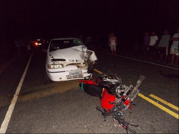 Motoqueiro morre em acidente no PI ao trafegar na contramão na PI-217.(Imagem:NazaréNet)