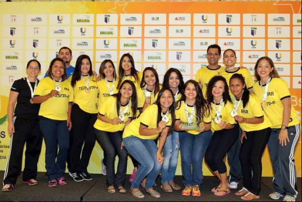 FAR garante o do handebol feminino do Piauí no JUBs .(Imagem:Reprodução/Facebook)