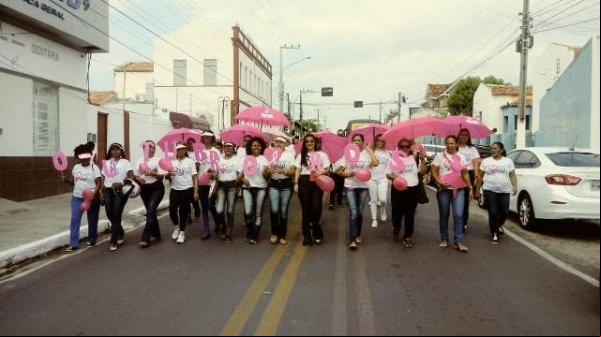 Ação social encerra atividades do Outubro Rosa em Floriano.(Imagem:FlorianoNews)