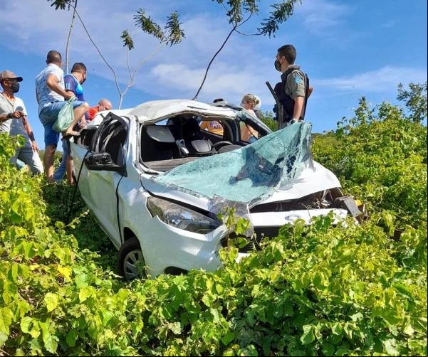 Acidente na BR-216 em Pedro II, Norte do Piauí.(Imagem:Polícia Militar do Piauí)