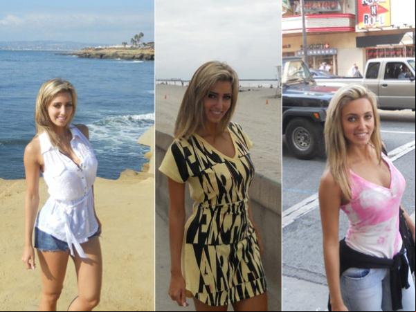 ariana Fusco posa em diferentes pontos turísticos da Califórnia.(Imagem:Divulgação)