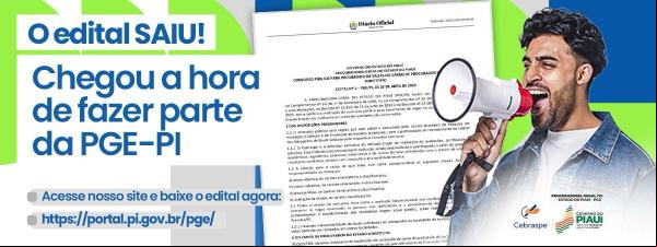 Governo do Estado divulga edital de concurso com 10 vagas para procurador do Estado.(Imagem:Divulgação)