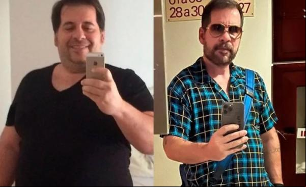 Leandro Hassum impressiona com antes e depois da obesidade(Imagem:Reprodução)