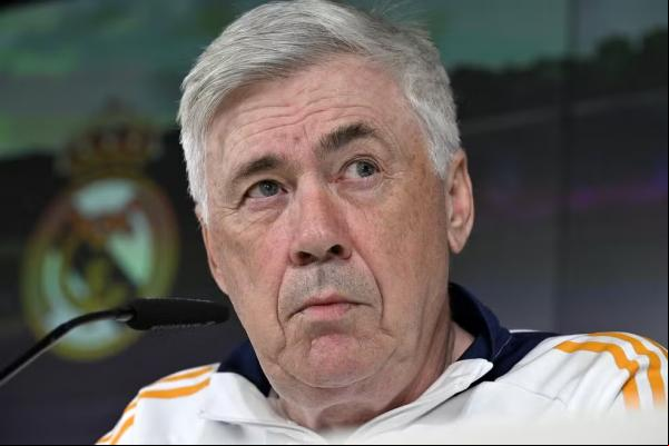 Carlo Ancelotti, técnico do Real Madrid, em entrevista coletiva neste sábado.(Imagem:Getty Images)