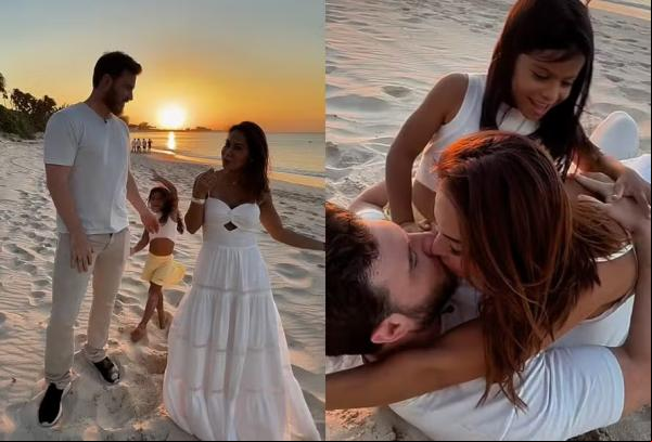 Thiago Nigro, Sophia e Maíra Cardi. (Imagem:Reprodução/TikTok)