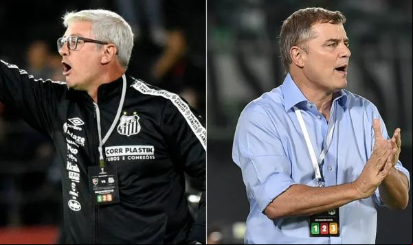 Odair Hellmann e Diego Aguirre são nomes que agradam o Vasco.(Imagem:Marcelo Manera / AFP e NORBERTO DUARTE / AFP)