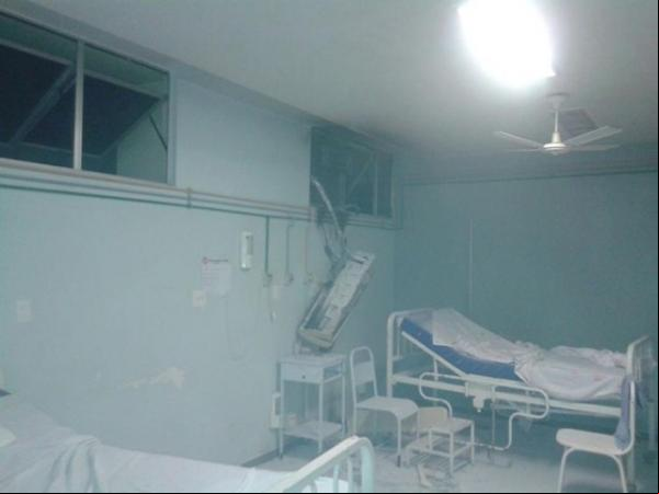Curto-circuito provoca princípio de incêndio em enfermaria do HUT.(Imagem:florianonews.piauiconectado.com)