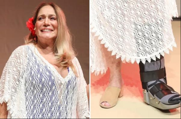 Susana Vieira estreia peça em São Paulo com pé imbobilizado.(Imagem:Lucas Ramos/BrazilNews )