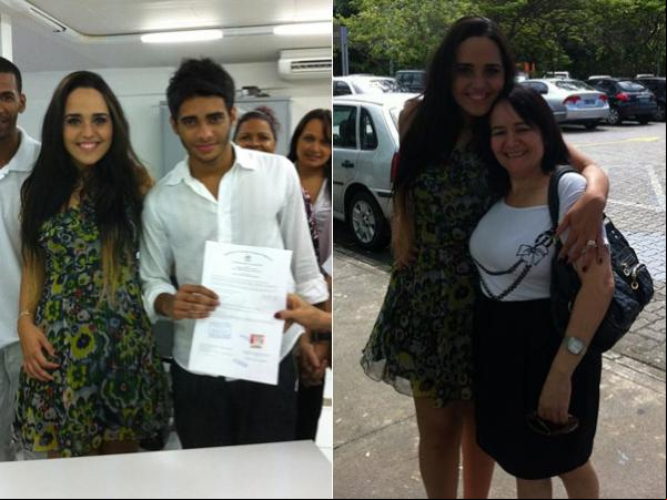 Perlla com o marido e com a sogra (Imagem:Divulgação)