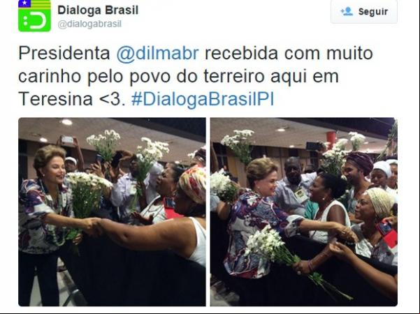 Presidente Dilma Rousseff em Teresina (Imagem:Foto: Reprodução/Twitter Dialoga Brasil)
