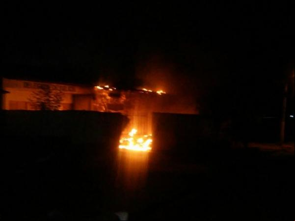 Grupamento da polícia militar no interior foi incendiado na madrugada.(Imagem:Divulgação/ Polícia Civil)