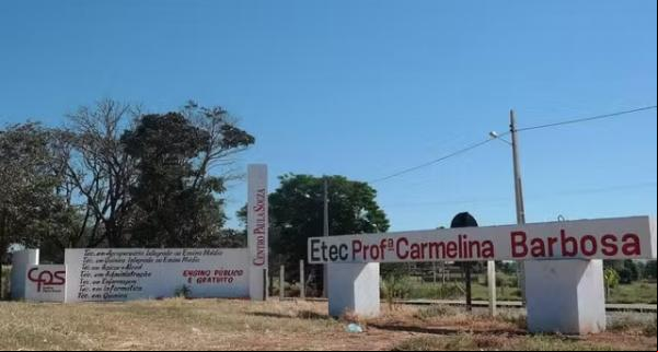 Escola Técnica Estadual (Etec) Professora Carmelina Barbosa em Dracena.(Imagem:Divulgação/Facebook)