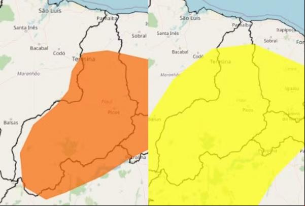 Quatro cidades do Piauí registram umidade relativa do ar abaixo de 12%, situação considerada emergencial pela OMS.(Imagem: Montagem g1)