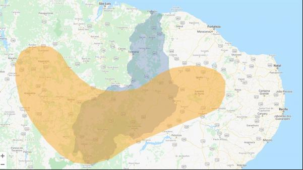 Aviso de alerta para o risco de chuvas intensas no Nordeste(Imagem:Adelmo Paixão/G1 PI)
