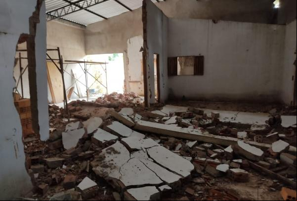 Parede desaba e pedreiro morre esmagado durante obra no Norte do Piauí.(Imagem:Reprodução/Portal Revista AZ)