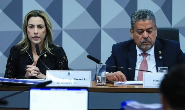 I do Senado que investiga irregularidades no setor de apostas online (I das Bets) durante leitura do relatório final dos trabalhos.(Imagem:Lula Marques/Agência Brasil)