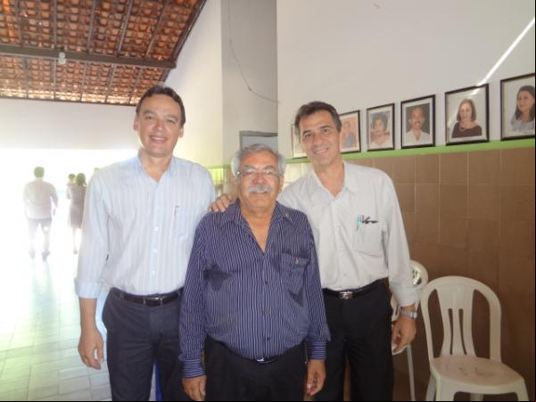 Vereador Fábio Braga, Diretor Coronel Vieira e Prefeito Gilberto Júnior.(Imagem:FlorianoNews)