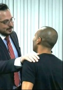 Auditor Vinícius de Sá Vieira, auditor do STJD, agradece a Sheik por título do Corinthians.(Imagem:Reprodução )