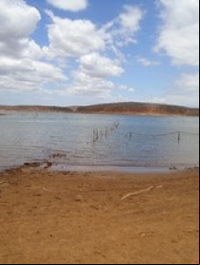 Barragem de Bocaina resgistra baixo.(Imagem:Gil Oliveira/ G1)