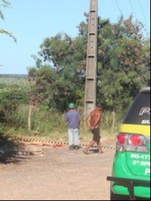 Corpo de travesti foi encontrado na Zona Sul de Teresina.(Imagem:Juliana Barros/G1)