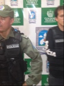 Tenente Isenilson e delegado Laércio Evangelista.(Imagem:Daniel Cunha/G1)