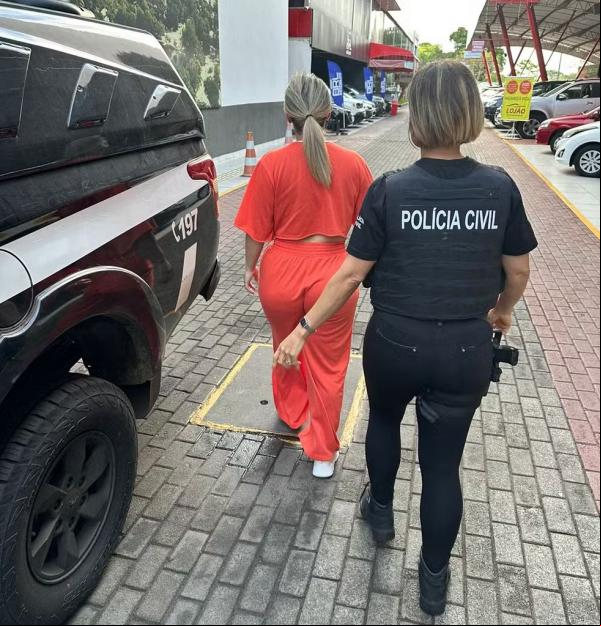 Mulher é presa suspeita de alugar casa de luxo e colocar à venda, em Teresina.(Imagem:Divulgação/PI)