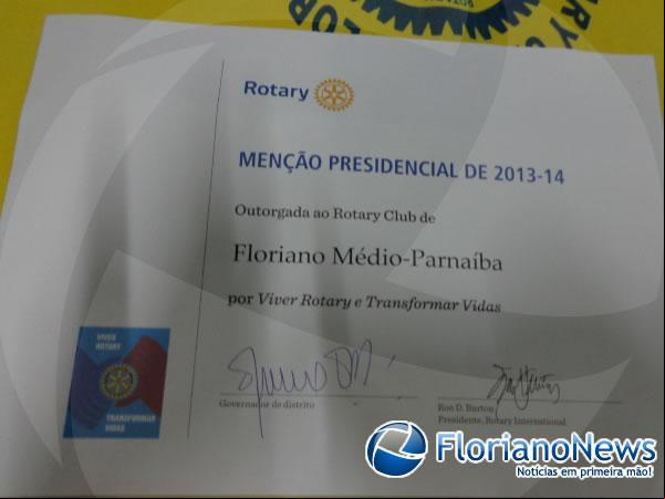 Rotary Club de Floriano Médio Parnaíba recebeu Menção Presidencial 2013-14.(Imagem:FlorianoNews)