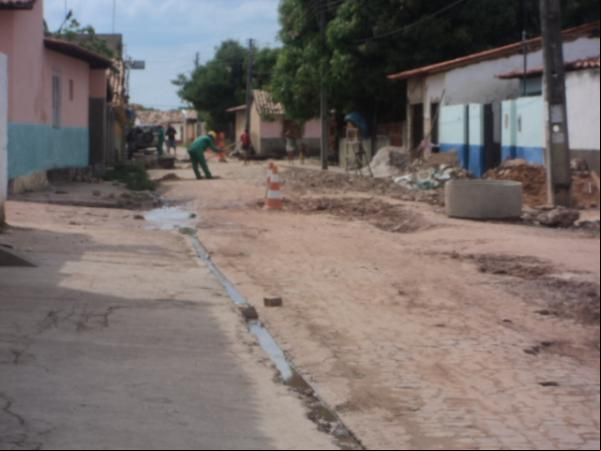Obras do Esgotamento Sanitário na Caixa Dágua(Imagem:Cida Santana)
