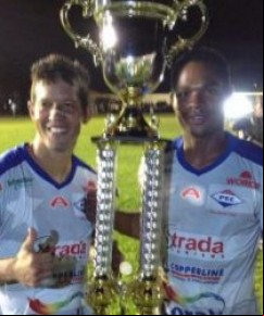 Atacante formou dupla com Fabiano na conquista do primeiro turno do Piauiense 2014.(Imagem:Reprodução/Facebook)