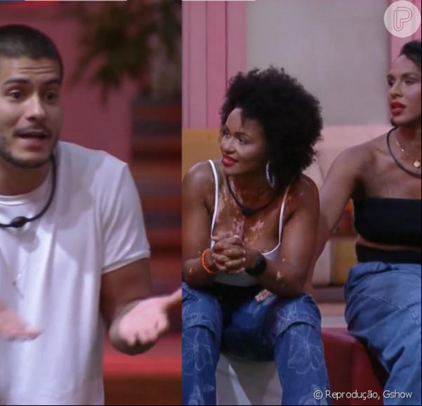 Arthur Aguiar e Lina têm treta antes do Paredão falso.(Imagem:Reprodução)