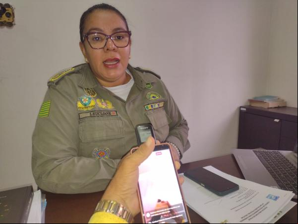 Major Leucijane de Vasconcelos, subcomandante do 3º Batalhão de Polícia Militar.(Imagem:FlorianoNews)