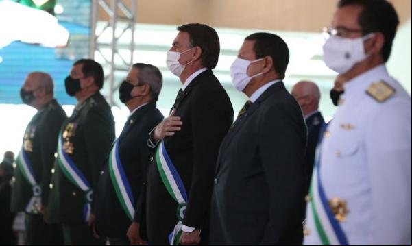 Presidente participava de cerimônia do Ministério da Defesa.(Imagem:Marcos Corrêa/PR)