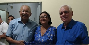 Beth Cuscuz recebe Themístocles para firmar sua pré-candidatura.(Imagem:Divulgação)