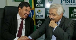 Wellington Dias e Elmano Férrer(Imagem:florianonews.piauiconectado.com)