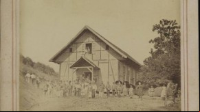 Escola de Blumenau, de 1880(Imagem:Arquivo Biblioteca Nacional)