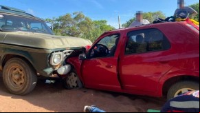 Colisão frontal entre carros deixa cinco pessoas feridas em Jaicós(Imagem:Reprodução)
