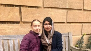 Greta Thunberg e Malala Yousafzai se encontraram na Lady Margaret Hall(Imagem:Reprodução/Twitter/Malala Yousafzai)