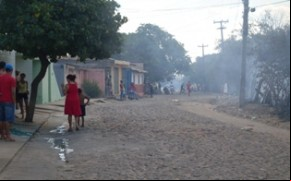Rua tomada pela fumaça(Imagem:Fotografo amador)