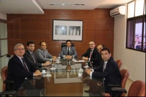 Reunião para firmar termo de cooperação técnica.(Imagem:Ascom MPF/PI)