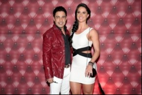 Zezé Di Camargo com a namorada, Graciele Lacerda.(Imagem:Rafael Cusato/Brazil News)