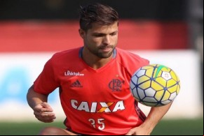Diego treina na Colômbia e pode reforçar o Flamengo contra o Santa Fe na quarta.(Imagem:Gilvan de Souza/Flamengo)