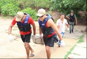 Corpo de homem é encontrado por pescador no Rio Parnaíba.(Imagem:florianonews.piauiconectado.com)