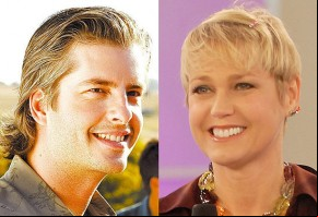 Victor, da dupla Victor & Leo, e Xuxa, que estão namorando, segundo revista que chega às bancas amanhã(Imagem:Divulgação)