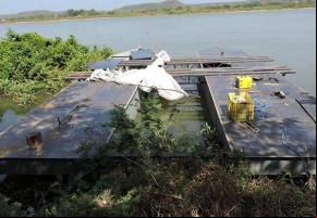 Homem morre eletrocutado enquanto trabalhava em balsa no rio Parnaíba.(Imagem:José Raimundo Sousa)