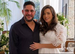 Jorge se casou com Rachel Boscati numa cerimônia íntima em GO.(Imagem:Arquivo pessoal)