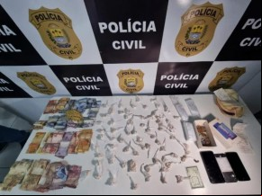 Traficante é preso perto da Polinter no bairro Dirceu com 710 pedras de crack(Imagem:Divulgação)