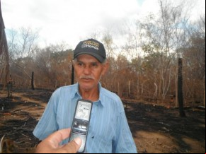 Incêndio atingiu plantação de coco na localidade Morrinhos.(Imagem:FlorianoNews)
