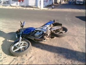 moto envolvida na batida(Imagem:redação)
