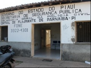 Suspeito foi encaminhado para a Central de Flagrantes de Parnaíba.(Imagem:Patrícia Andrade/G1)