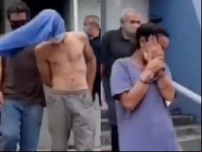Casal é preso em flagrante e homem debocha de prisão(Imagem:Reprodução/TV Tropical)
